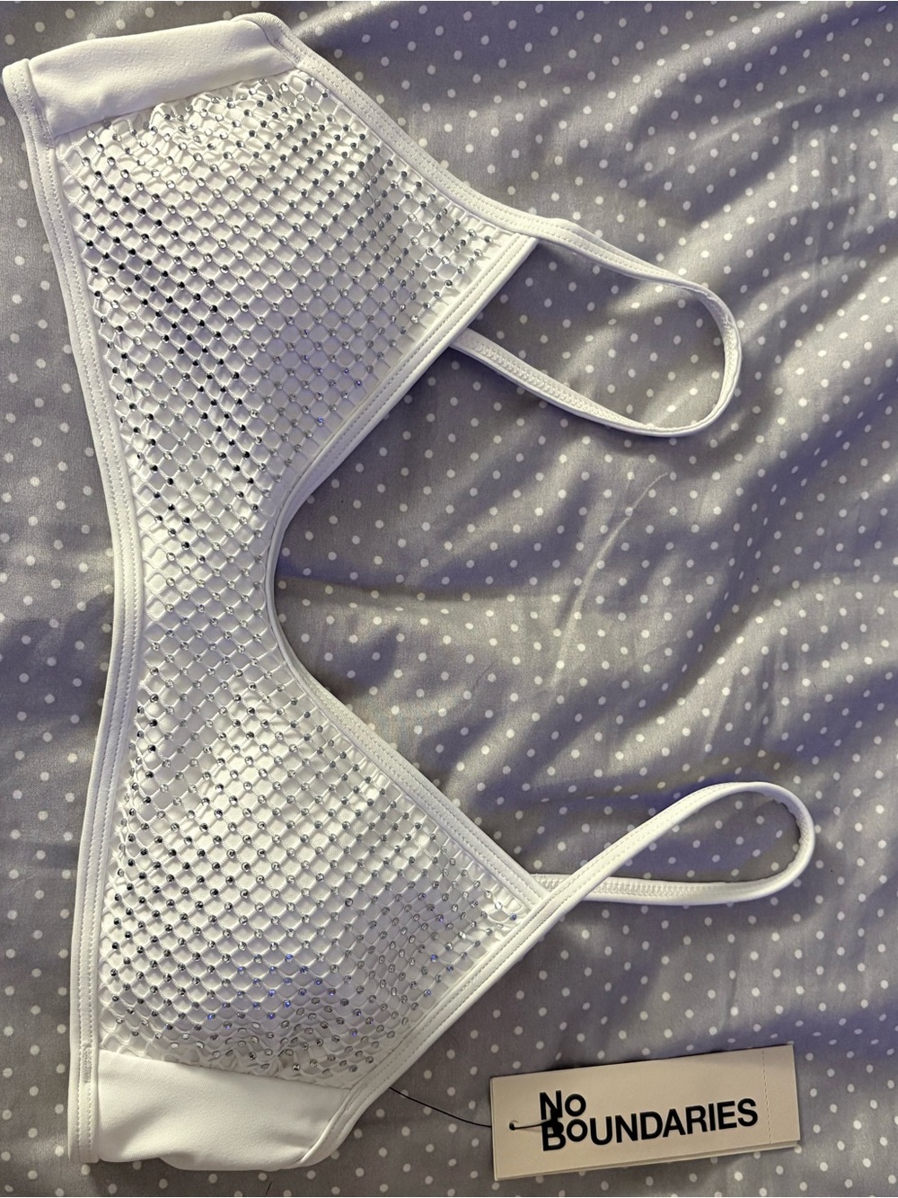 No Boundaries White Sequin Bralette
